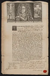 Indenture of apprenticeship for a boy from the Bluecoat charity school in Westminster, London