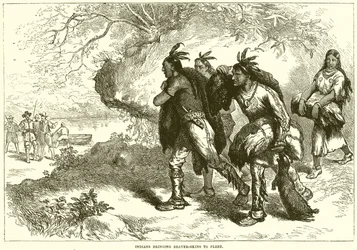 Indians Bringing Beaver-Skins to Fleet