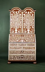 Inlaid Bureau, Anglo-Indian, Late 18th Century