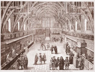 Interior of Old Westminster Hall, from a print published in 1797