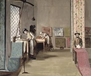 Interior of a Wallpaper Manufactory