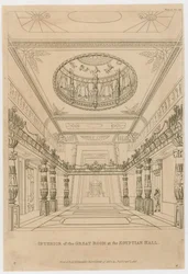 Interior of the Great Room at the Egyptian Hall, Piccadilly