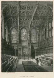Interior of the House of Lords, Westminster, London