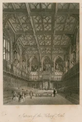 Interior of the House of Lords, Westminster, London