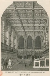 Interior of the House of Lords, Westminster, London, from the South