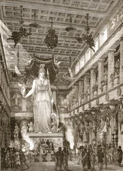 Interior of the Parthenon, restored