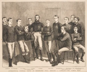 International Football Match at Kennington Oval: England vs. Scotland - The Scotch Team, from The Graphic, 1879