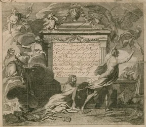 Invitation to the funeral of Mr Nicholson at St Alphage, London Wall, in 1753