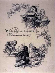 Jacobean style Christmas scene