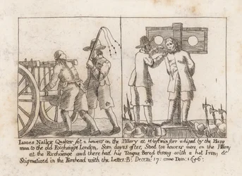 James Nailor, Quaker, sat two hours on the pillory at Westminster