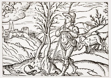 January, from Spensers The Shepherds Calendar, 1579