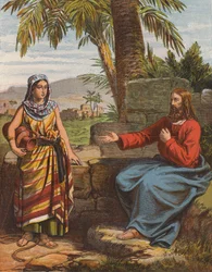 Jesus Christ and the woman of Samaria
