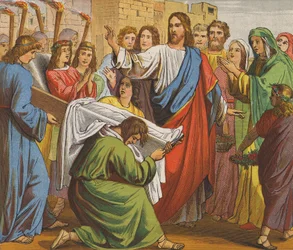Jesus Christ raising the son of the widow of Nain