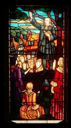 John Wesley Preaching the Gospels in England