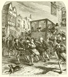 John Wilkes being drawn into the City by the Mob, when on his Way to Prison, 1768