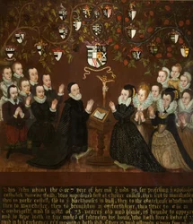 John and Mary Towneley and Family, 1601