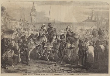 Kara Fatima Hanoun, with her Kurd Cavalcade, at Constantinople