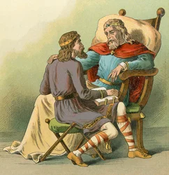 King Alfred Giving Advice to His Son