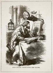 King Alfred translating the Psalms