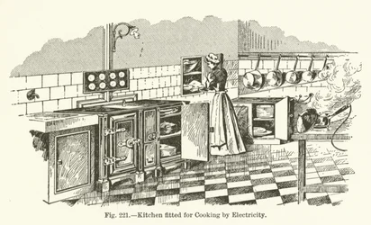 Kitchen fitted for Cooking by Electricity