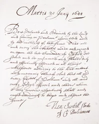 Letter by Henry Scobell, 20th June 1648