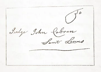 Letter from Daniel Boone to Judge John Cobren, original dated 5th October, 1809