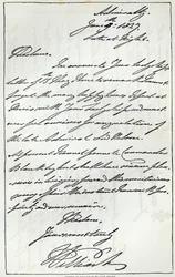 Letter from William IV to Lady Nelson, 1827, published in 