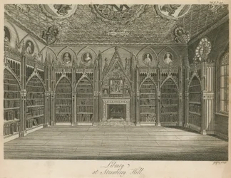 Library at Strawberry Hill, London
