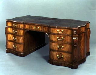 Library table made by Gillows of Lancaster to a design by Thomas Chippendale, supplied in 1778 to Sir James Ibbetson