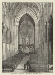 Lichfield Cathedral, the nave, looking east