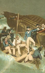 Lieutenant Horatio Nelson Boarding a Prize in a Storm