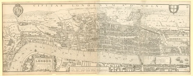 London in the Reign of Queen Elizabeth I, a Facsimile (Reduced) of the Map by Aggas 1560