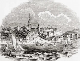 Londonderry, Northern Ireland, from Old England: A Pictorial Museum, pub. 1847