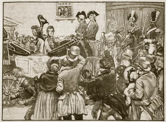 Lord Anglesey leaving Ireland, Kingstown, 1828, illustration from Cassell