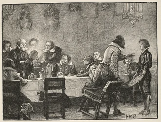 Lord Monteagle and the Warning Letter About the Gunpowder Plot, Illustration from Cassell
