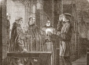 Luther entering the Augustinian convent