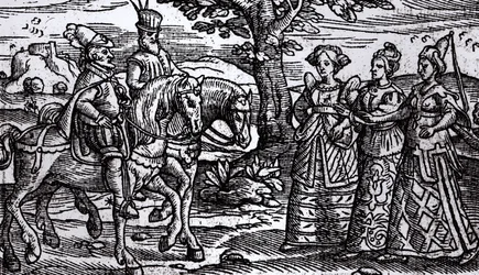 Macbeth, Banquo and the Three Witches, The Historie of Scotlande, 1577