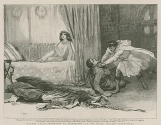 Madame Sarah Bernhardt as Cleopatra at the Royal English Opera House