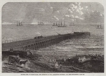 Madras Pier, on Screw-Piles, the Invention of Mr Alexander Mitchell, CE