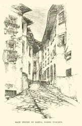 Main street of Barga, North Tuscany