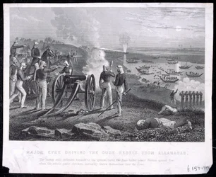 Major Eyre driving the Oude Rebels from Allahabad, published by The London Printing and Publishing Company Limited, 1857