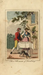 Man and woman of Strasbourg, Alsace, France