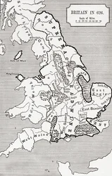 Map of Britain in 626, from 