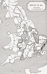 Map of Britain in 634, from 