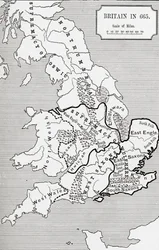 Map of Britain in 665, from 