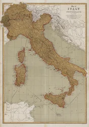 Map of Italy and Switzerland