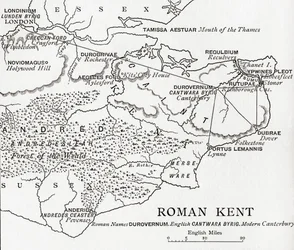 Map of Roman Kent, England, from 