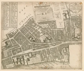 Map of St Clements Danes and St Mary Savoy, London, with the Rolls Liberty and Lincolns Inn