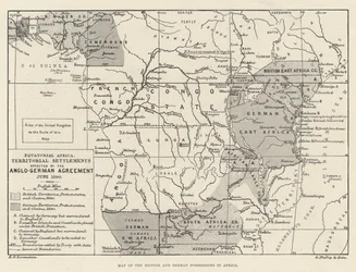 Map of the British and German Possessions in Africa