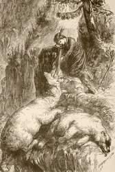 Marguerite de Roberval Shoots Two Bears on the Isle of Demons off Newfoundland